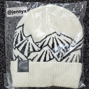 NEW White Claw Beanie Hat Mountain Range Black & White Sundance Film Festival